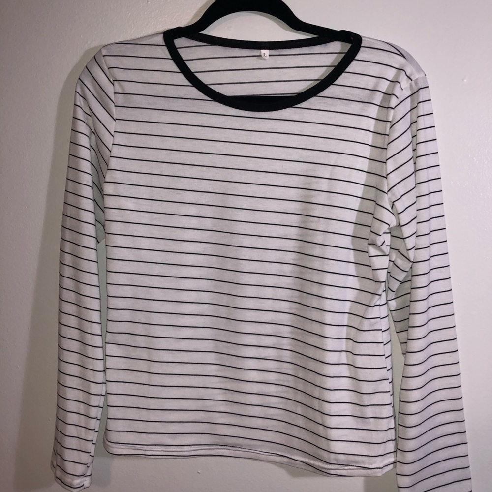 Black and white striped shirt